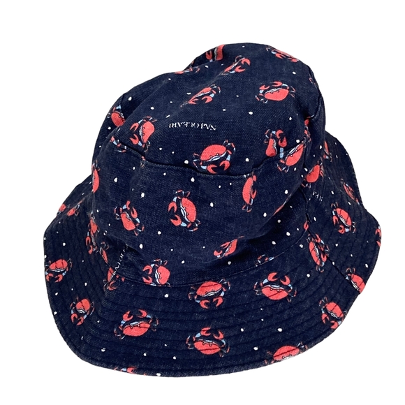 Preloved Naj Oleari Women's Coral Crab Patterned Navy Bucket Hat - Unique - Picture 3 of 10